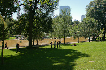 Frog Pond in der Innenstadt von Boston